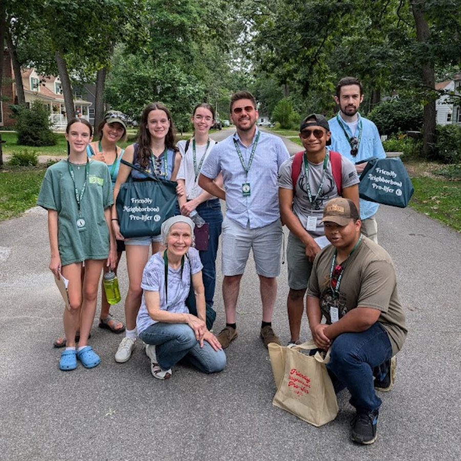 Voices for Life pro-life canvassing team